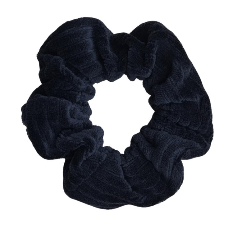 Welurowa gumka do włosów, scrunchie czarna