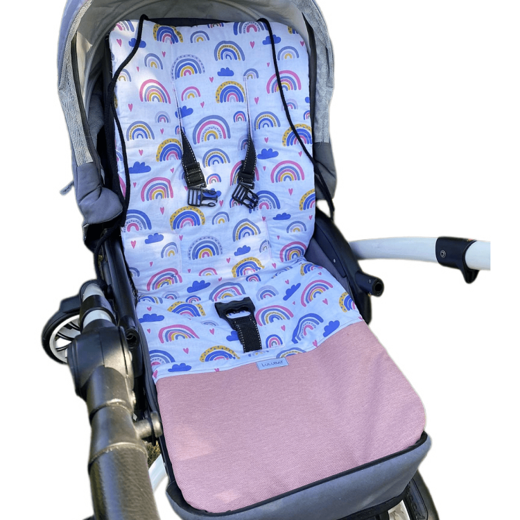 Uniwersalna wkładka do wózka, wkładka do spacerówki tęcze
