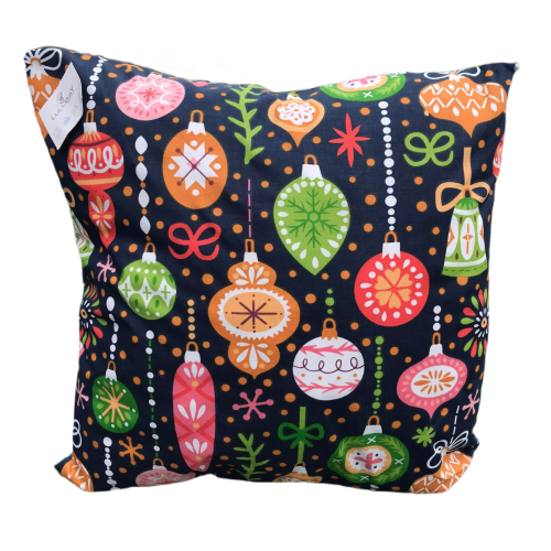 Poszewka bawełniana na poduszkę świąteczna w bombki