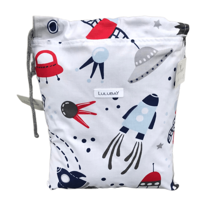 Bawełniany worek do żłobka, przedszkola, szkoły, na ubrania, na co dzień kosmos