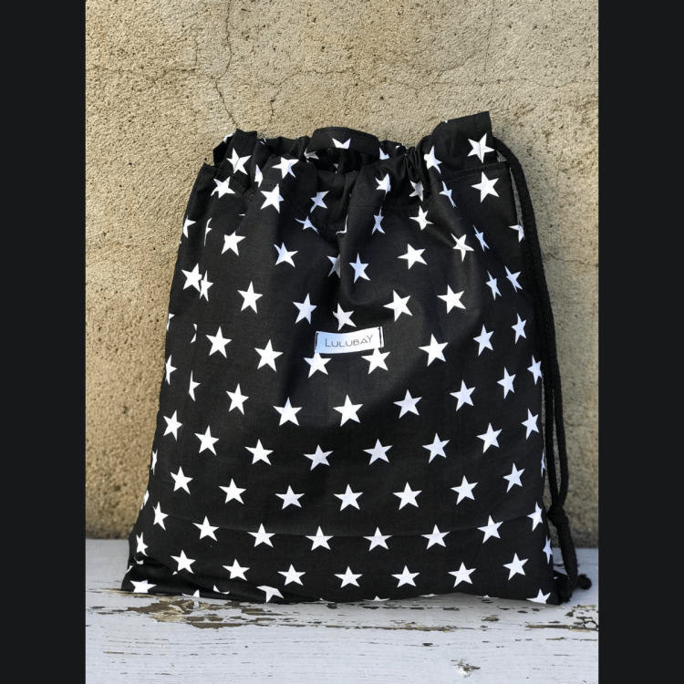 Bawełniany worek do żłobka, przedszkola, szkoły, na ubrania, na co dzień gwiazdki