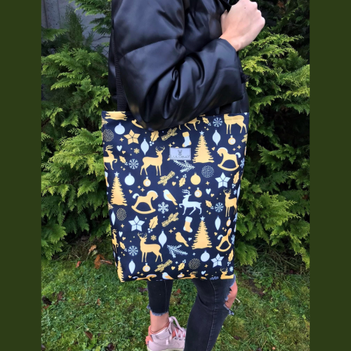 Świąteczna torba wodoodporna, torba na zakupy