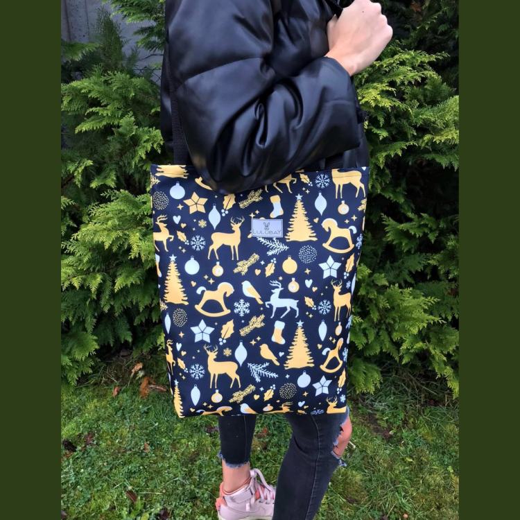 Świąteczna torba wodoodporna, torba na zakupy