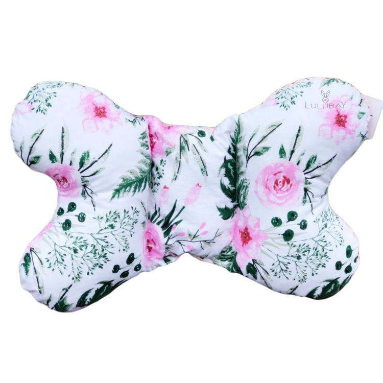 Poduszka antywstrząsowa, motylek w róże