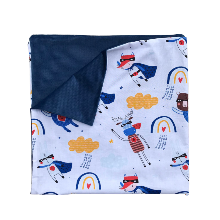 Kocyk bawełna velvet koc dla dziecka chłopca dziewczynki do łóżeczka wózka kołyski Rozmiar 80/80 cm
