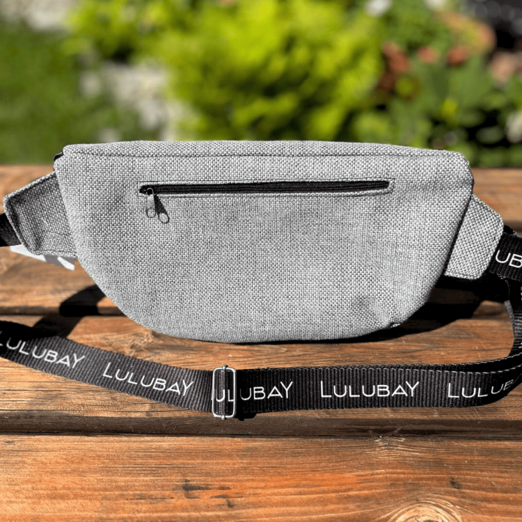 Szaro-czarna nerka xl, saszetka