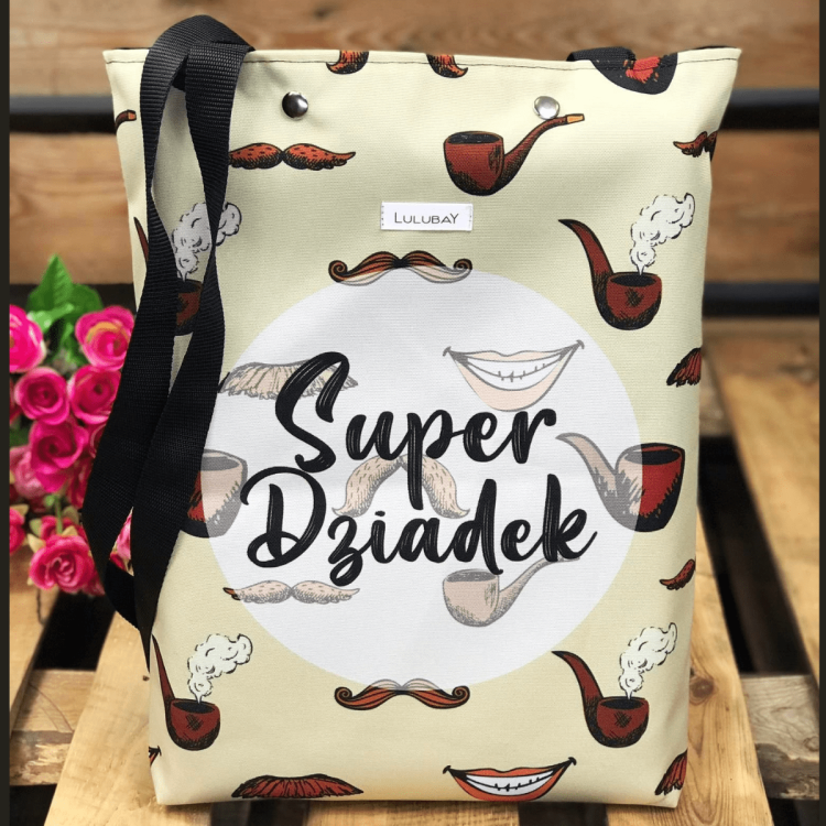 Torba dla Dziadka, Super Dziadek, fajka i wąsy