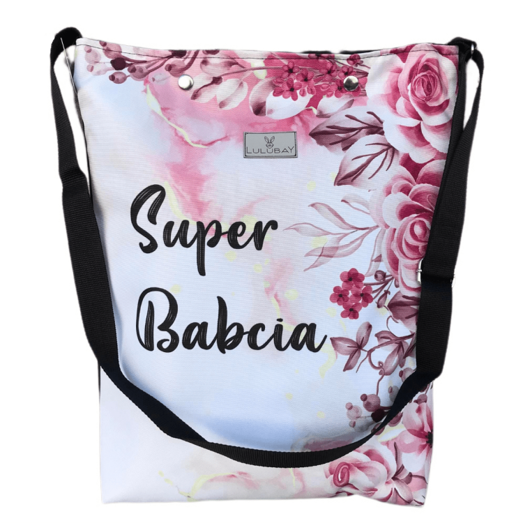 Torba dla Babci, Super Babcia, kwiaty