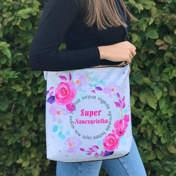 Shopperka, torebka Super nauczycielka, torba dla nauczycielki