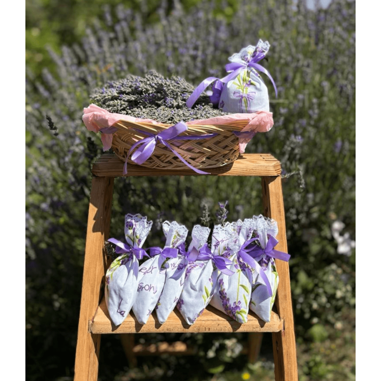 Lawendowy woreczek zapachowy, woreczek z lawendą, suszona lawenda