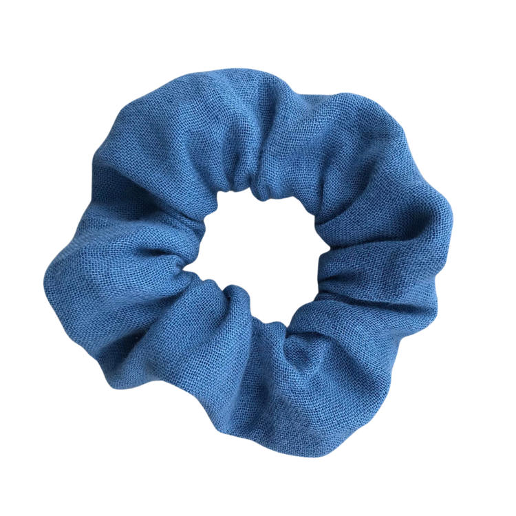 Muślinowa gumka do włosów scrunchie